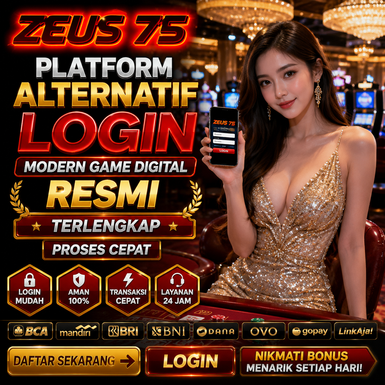 ZEUS75 Platform Alternatif Login Modern Game Digital Resmi Terlengkap Proses Cepat image 1